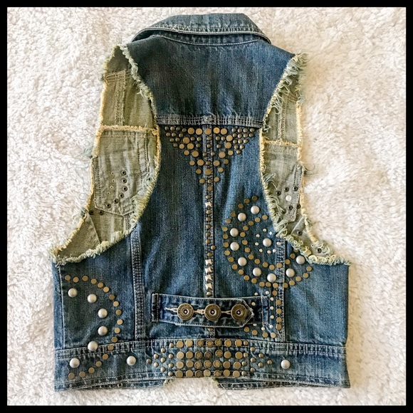 Picasso Denim - Boho Studded Denim Vest Rock ‘n’ Roll